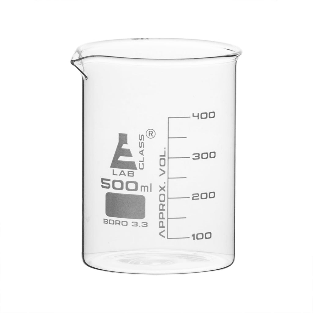 Beaker, 500ml - Low Form - 50ml Graduations