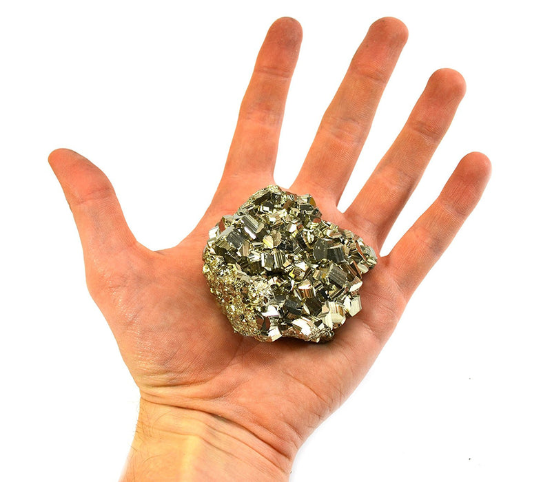 Crystalline Pyrite, Approximately 2.5"-3" Length, 10-20mm Crystals, Single Piece