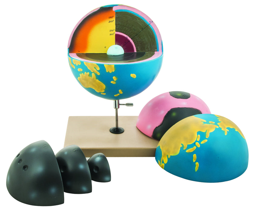 7 Piece Globe Model Earth - Cross Sectional