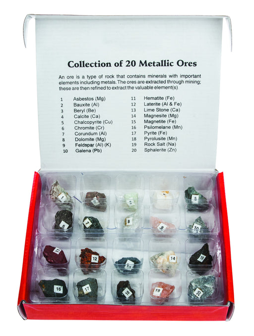Set of Metallic Ores - Set of 20