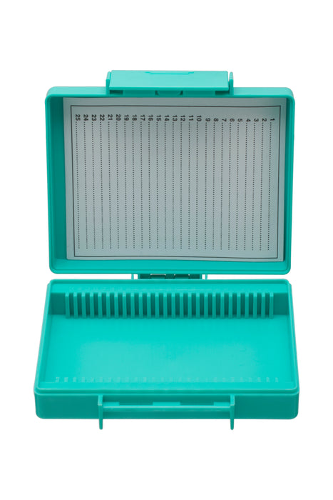 Slide Box with Hinged Cover, 25 Slide Capacity - Polystyrene