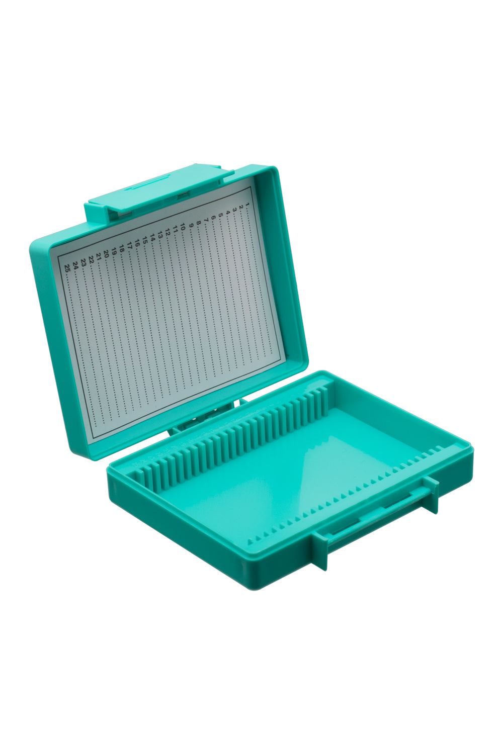 Polystyrene Slides SLIDE BOX WITH HINGES POLYSTYRENE 50 SLIDES — Eisco Labs