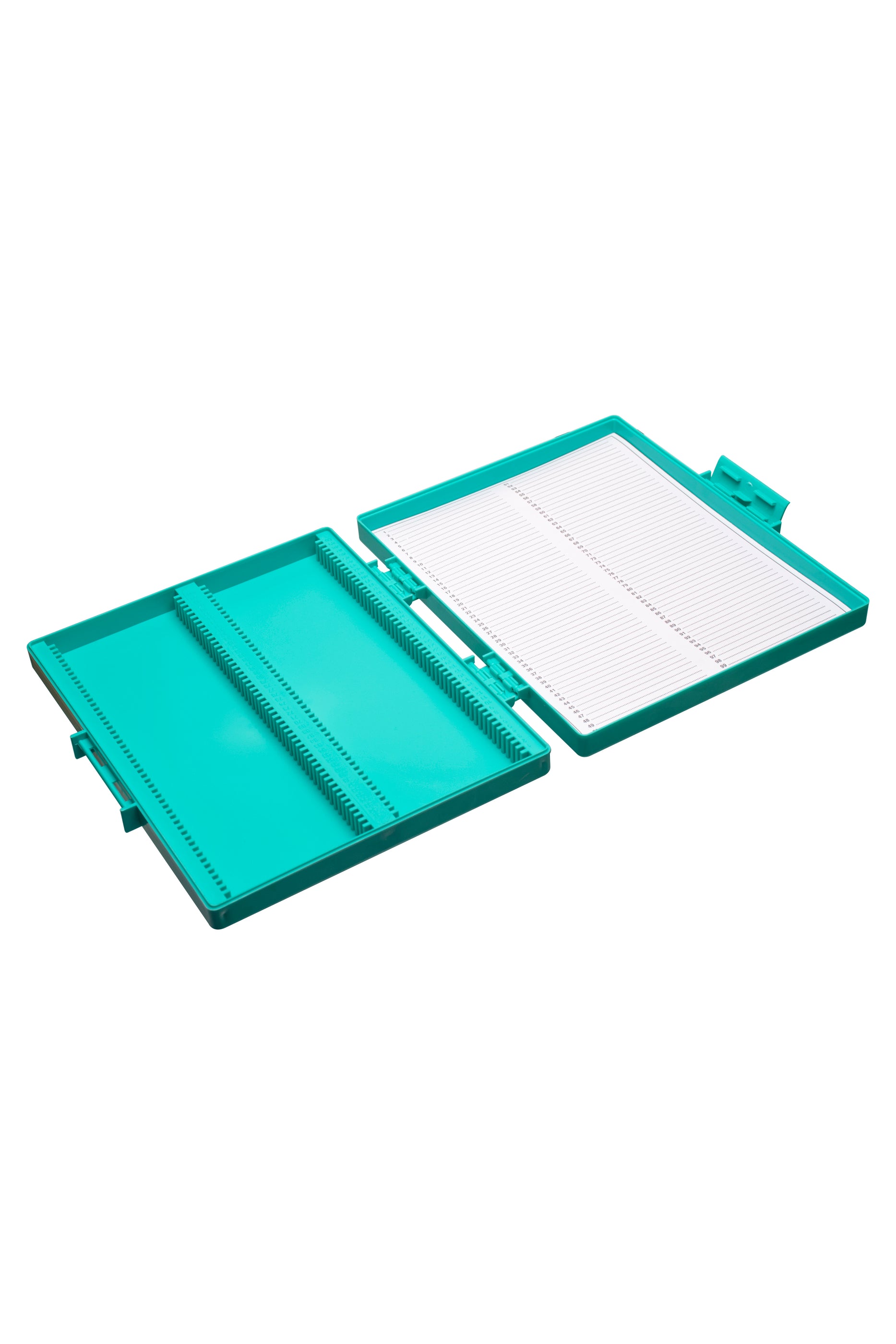 Polystyrene Slides Slide Box with Hinged Cover, 100 Slide Capacity - Polystyrene — Eisco Labs