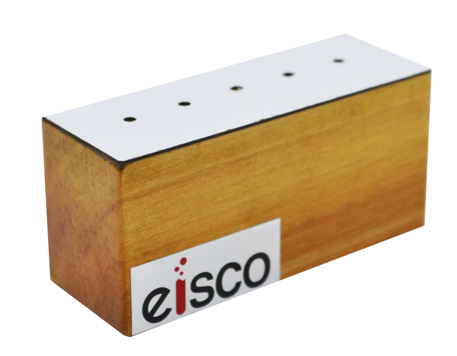 Hardwood Insect Pinning Block, Contains 5 Holes with Different Heights for Pins - Eisco Labs