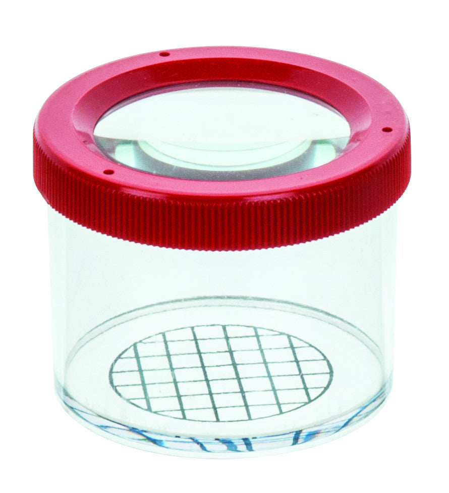 Insect Inspecter Round Bug Viewer with Magnifier Lid - 4x Magnification - Eisco Labs