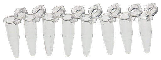 PCR Tubes Strip of 8 Caps, PP, 0.2 ml