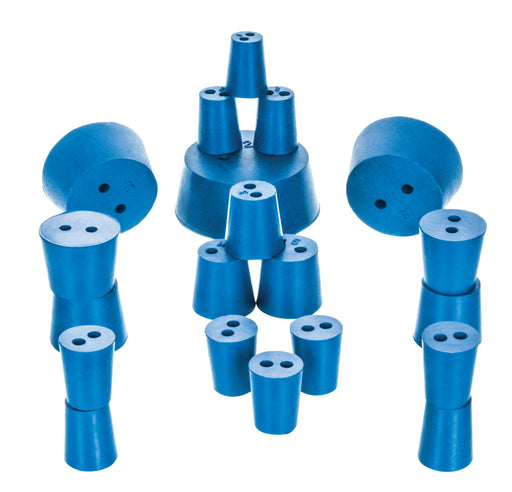 Neoprene Stoppers - ASTM - One and Two Hole  BOTTOM 13MM, TOP 17MM, LENGTH 25MM