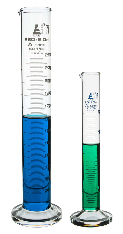 Cylinder Measuring Graduated, Class 'A' with round base - 2000 ml, White Graduation