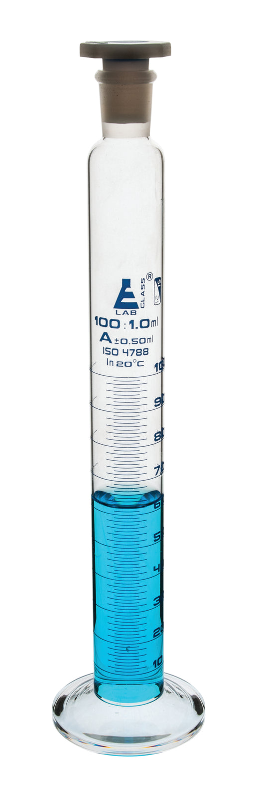 EISCO Graduated Cylinder, 5ml - Class A Tolerance ±0.05ml - Round Base - White Graduations