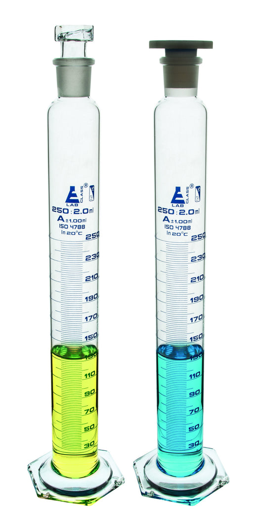 Cylinder Measuring Graduated with stopper, Class 'A'-10ml, White Graduation