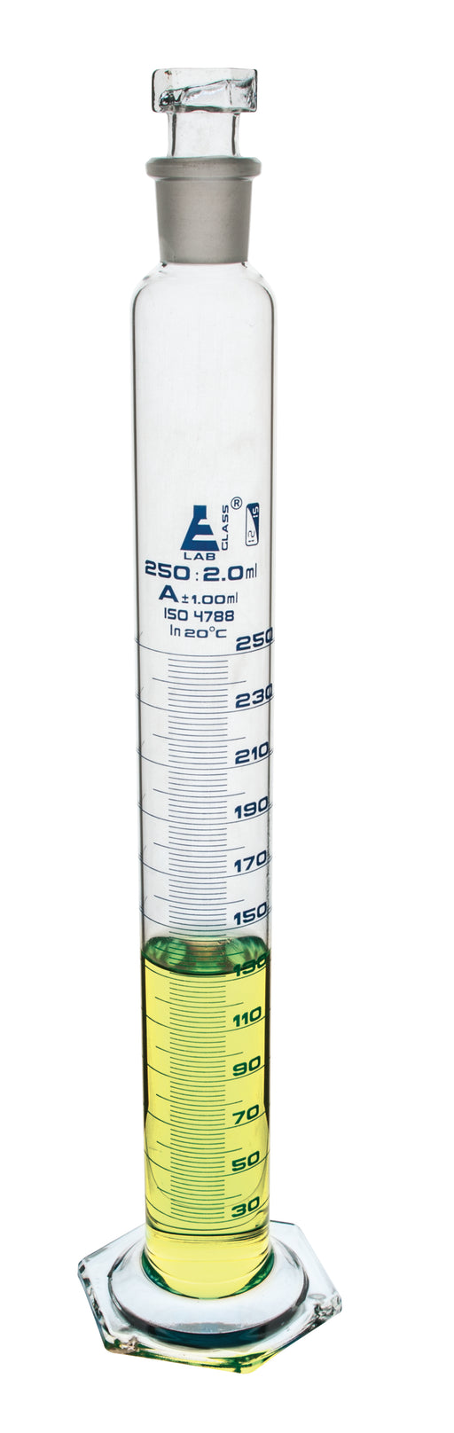 Cylinder Measuring Graduated with stopper, Class 'A'-250ml