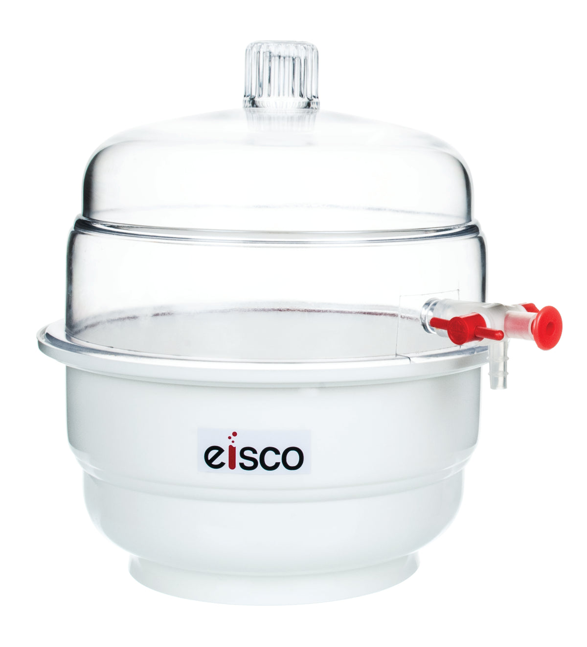Desiccator with Knob Cover, Vacuum Attachment with Stopcock and Self L