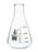 Erlenmeyer Flask, 25ml - Borosilicate Glass - Wide Neck, Conical Shape - White Graduations - Eisco Labs