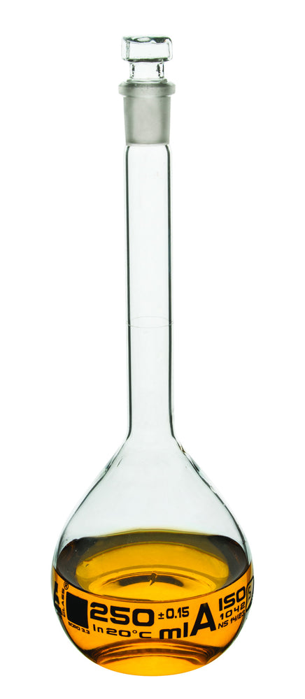 Flasks Volumetric with Hollow Stopper Class - A, 5000 ml, White Graduation
