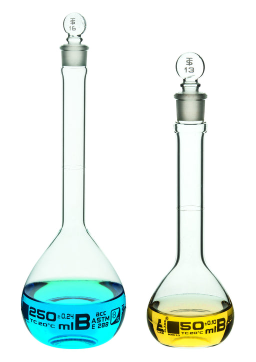 Flasks Volumetric with Glass Stopper Class - B, 10 ml, White Graduation