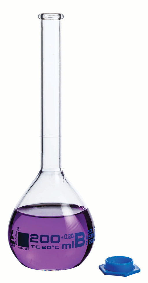 Flasks Volumetric - Snap Cap Class - B, 200 ml, Blue Graduation