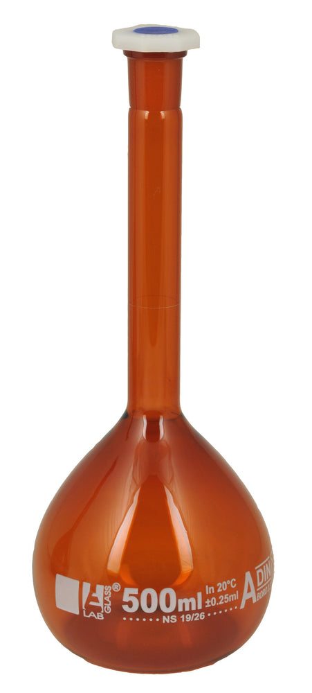 Flask Volumetric Amber - Class 'A', 500ml