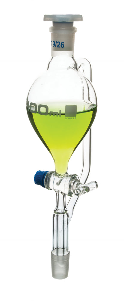 Funnel Separating - Pear Shape - Pressure Equalising, Glass Stopcock, 100 ml, 19/26