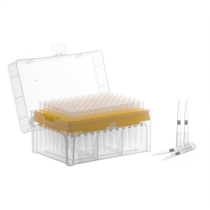 Racked Filter Tips, 50µl - 96 Tips - Graduated - Hydrophobic, Polyethylene Filtered Tips - Sterile, Autoclavable - Eisco Labs