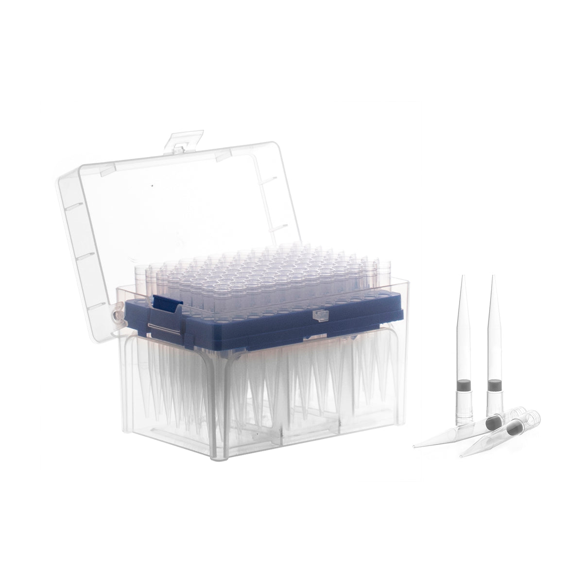 Without Filter Tips With Racks Racked Filter Tips, 200-1250µl - 96 Tips - Graduated - Hydrophobic, Po ...