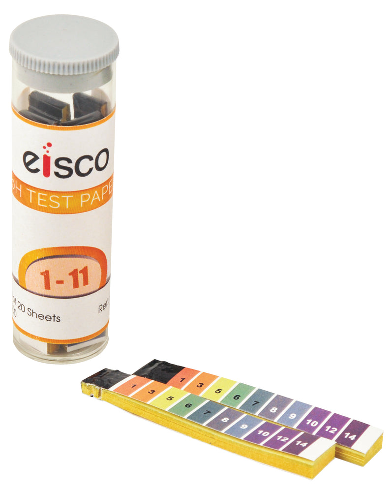 Paper Test pH 1 to 11, in plastic box