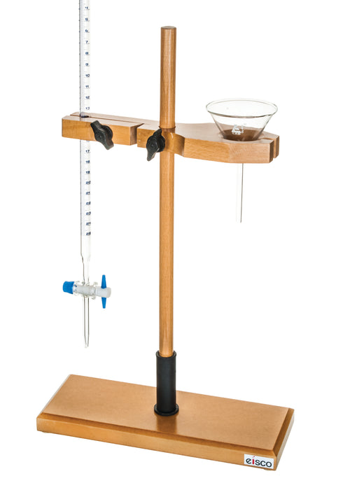 EISCO Funnel and Burette Combined Stand, Polished Wood