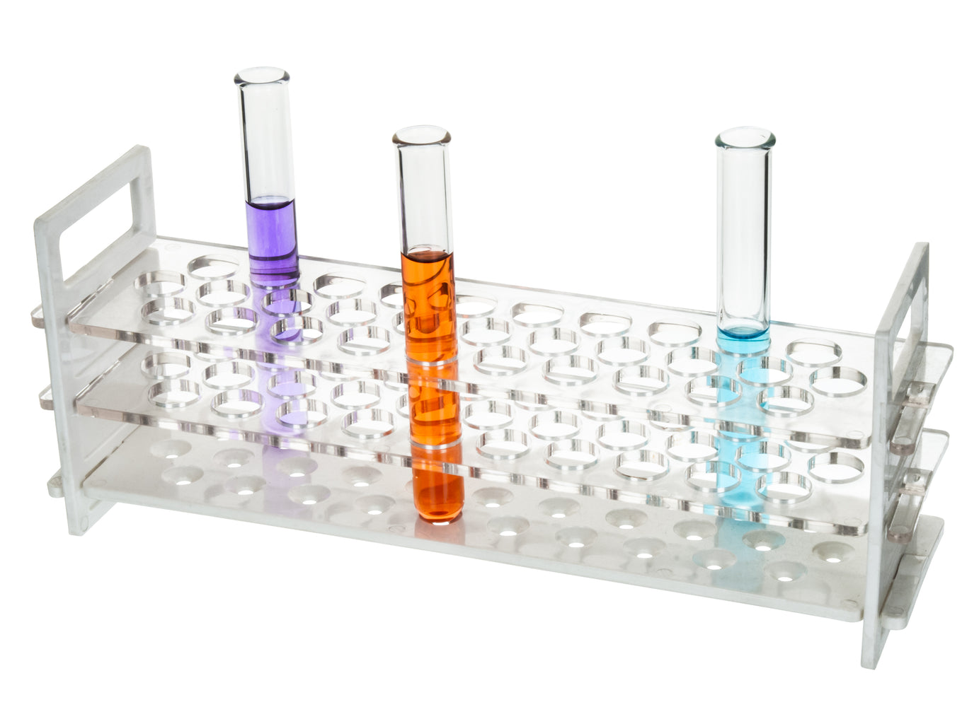 Test Tube Stand, Polycarbonate, Size 16mm x 62 Tubes