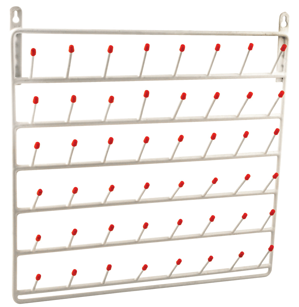 Draining Rack wall mounted, 48 pegs