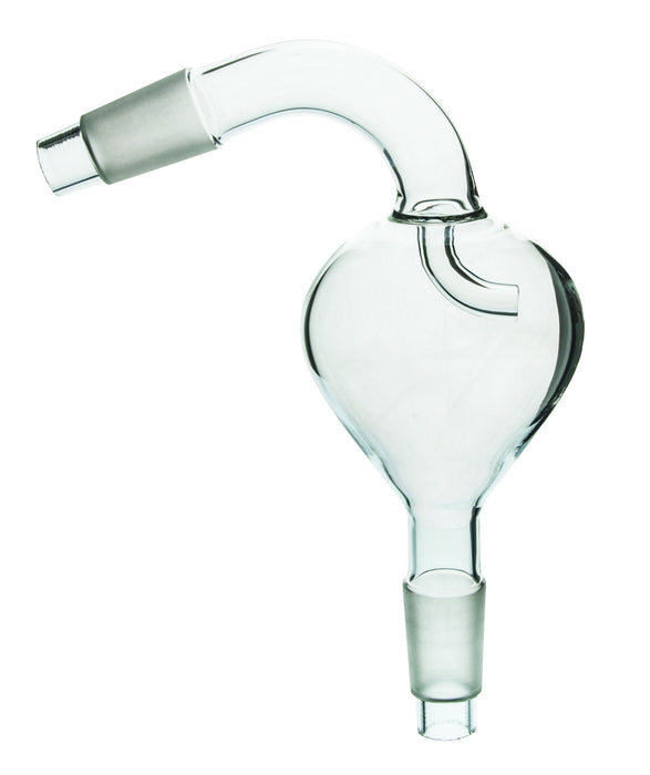 Splash Head Sloping Pear Shape, Cone size to fit flask 24/29, to fit condenser 19/26
