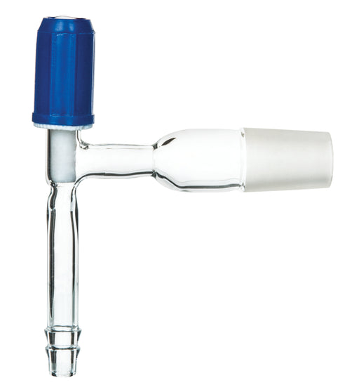 Stopcock, Adapter, Cone/Flexible tubing, right angle connection with Rotaflow key, Cone size 24/29