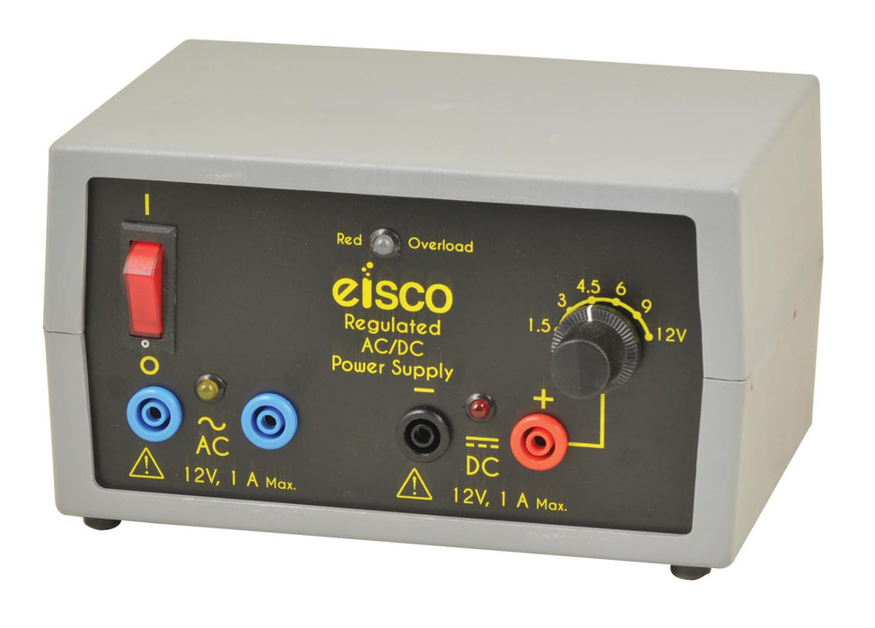 EISCO Power Supply - Regulated AC/DC 12V - 1A
