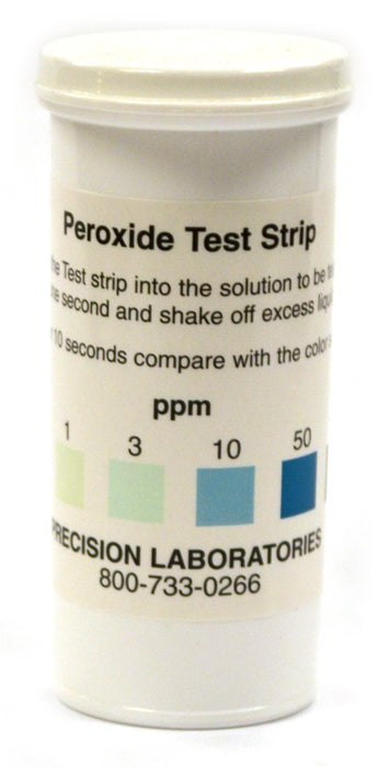 Low Level Peroxide Test Strips, 0 - 100ppm, Vial of 50