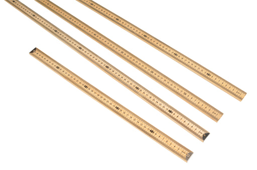 Meter Scale Hardwood, half meter - Horizontal reading