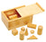Wooden Geometric Shapes - 16 pieces with Wooden Storage Case.