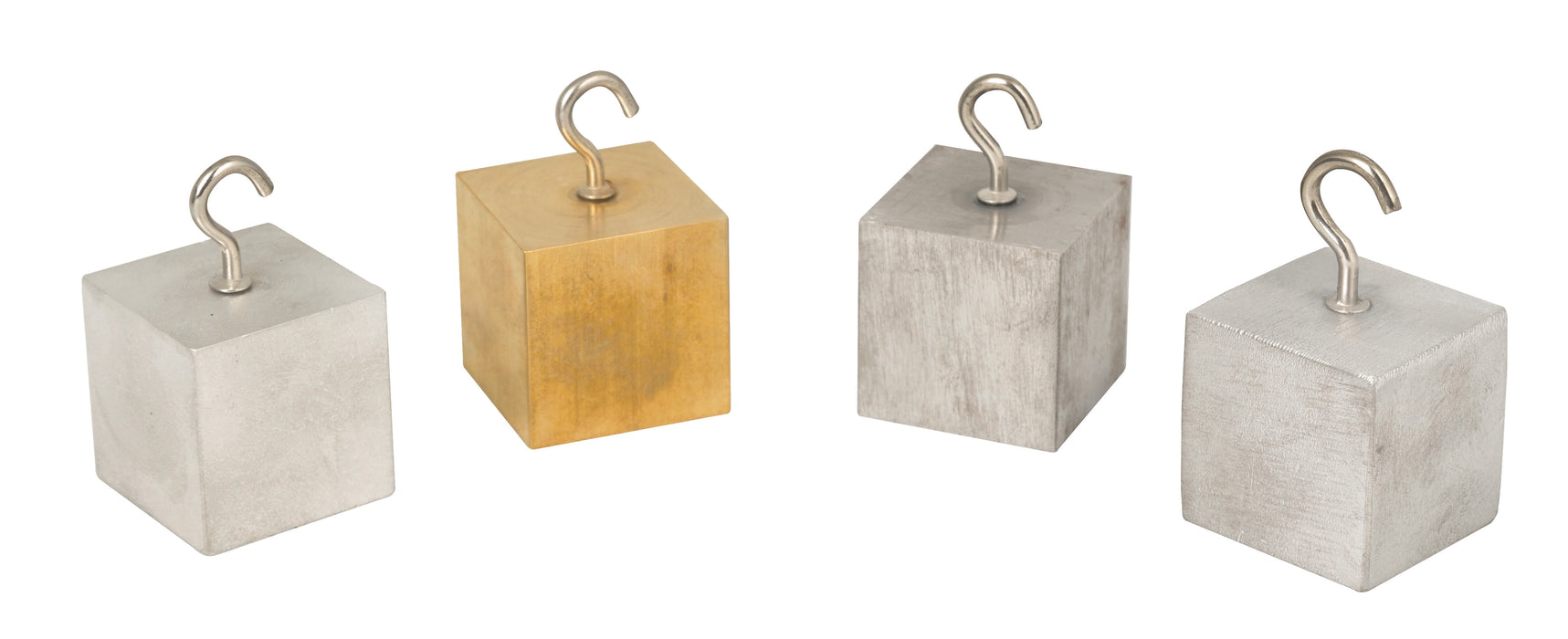 Density Cubes - Aluminum, Brass, Lead, Steel - Set of 4 - 32mm