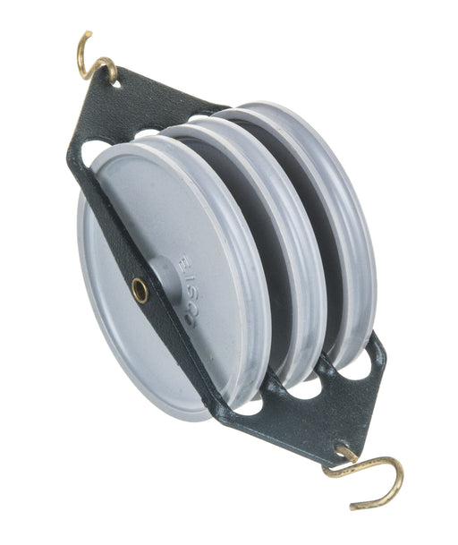 EISCO Plastic Pulley, Triple-Parallel, 50mm Diameter