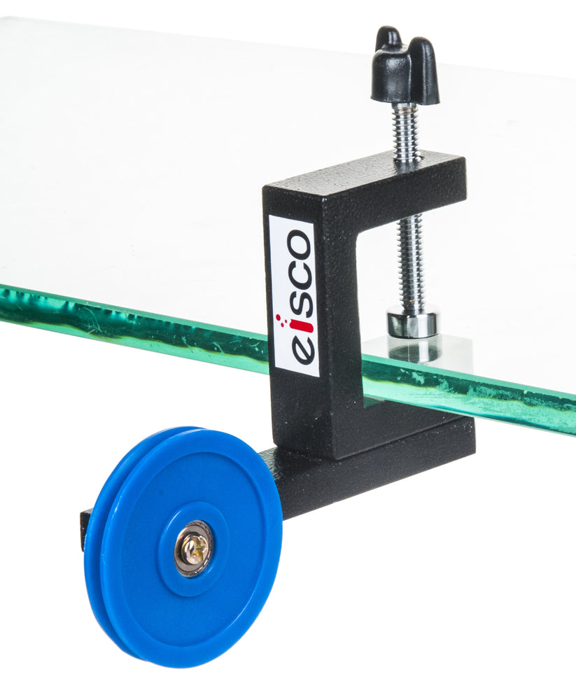 EISCO Pulley Bench Clamp Fitting, Nylon Ball Bearing