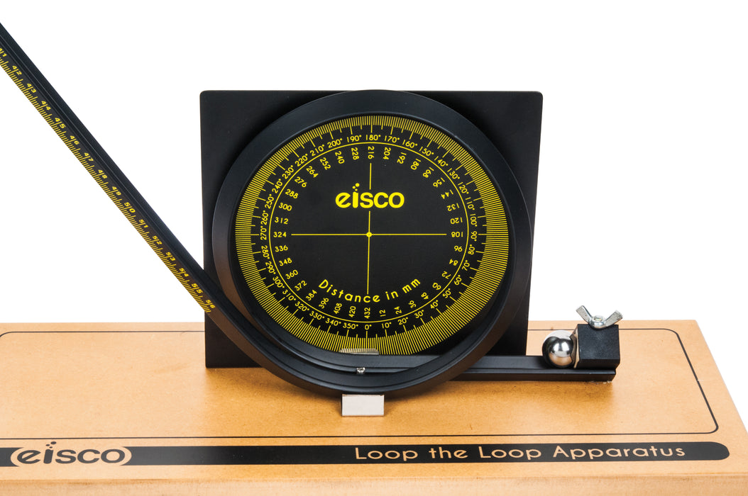 Eisco Deluxe Loop Apparatus with Scale - Potential to Kinetic Energy Demonstration- Approx. 21" Tall