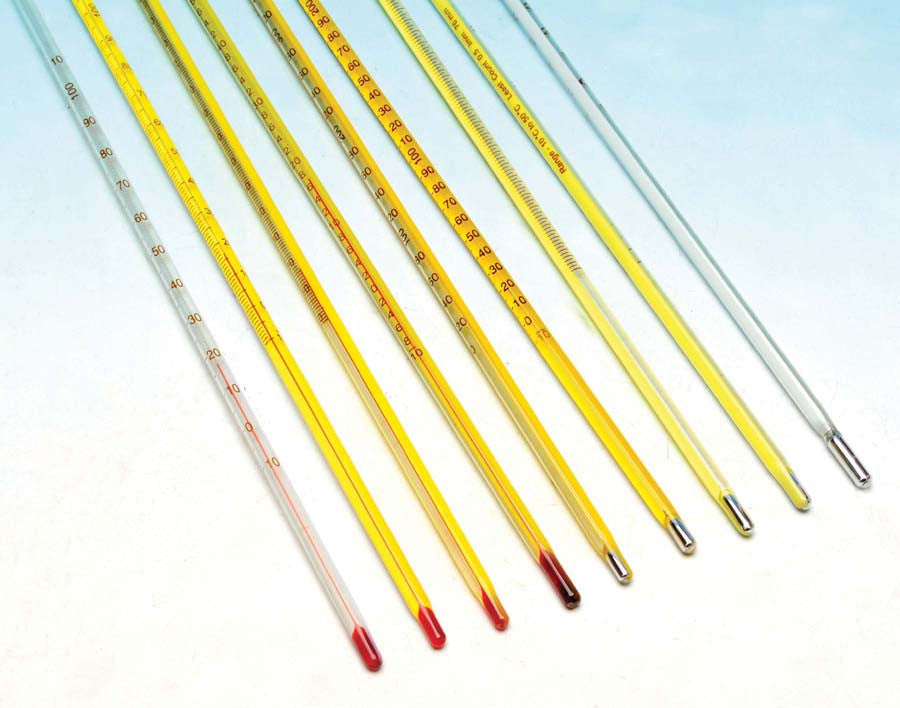 Thermometers Mercury - Yellow Backed, -10 to 250??C — Eisco Labs