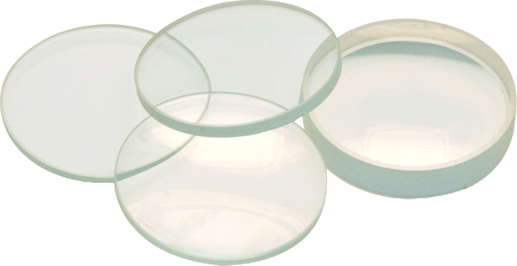 Glass Lenses - Double Convex & Concave, Dia - 50 mm, F.L. - 500 mm