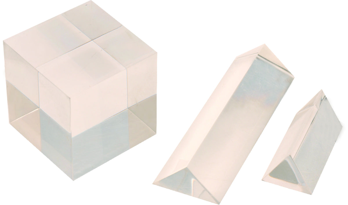 Right Angle Prisms, 50 x 25 x 35 mm Acrylic — Eisco Labs