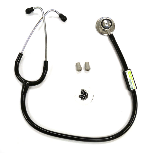 Stainless Steel Micro Plus Stethoscope, wth Spare Ear Tips and Diaphragm