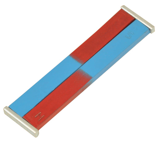 EISCO Painted Blue/Red Bar Magnets - Chrome Steel, 150x12x5mm