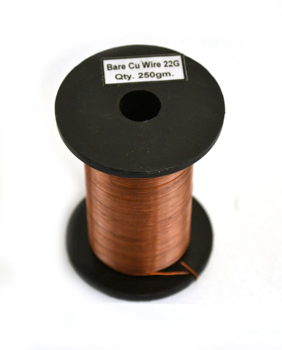 Bare Copper Wire 22 awg 4 oz Spool (125 Feet) Diameter 0.025