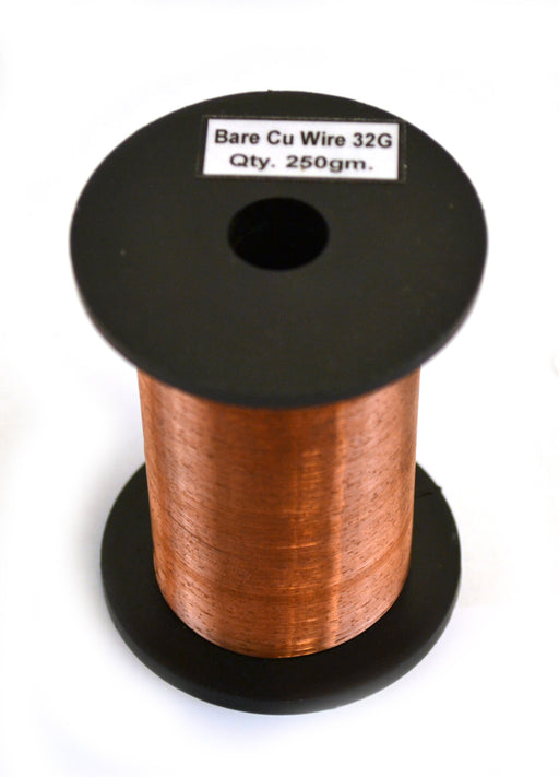 Copper Wire, Bare, 1500ft Reel, 32 SWG (33/34 AWG) - 0.0108" (0.27 mm) Dia.