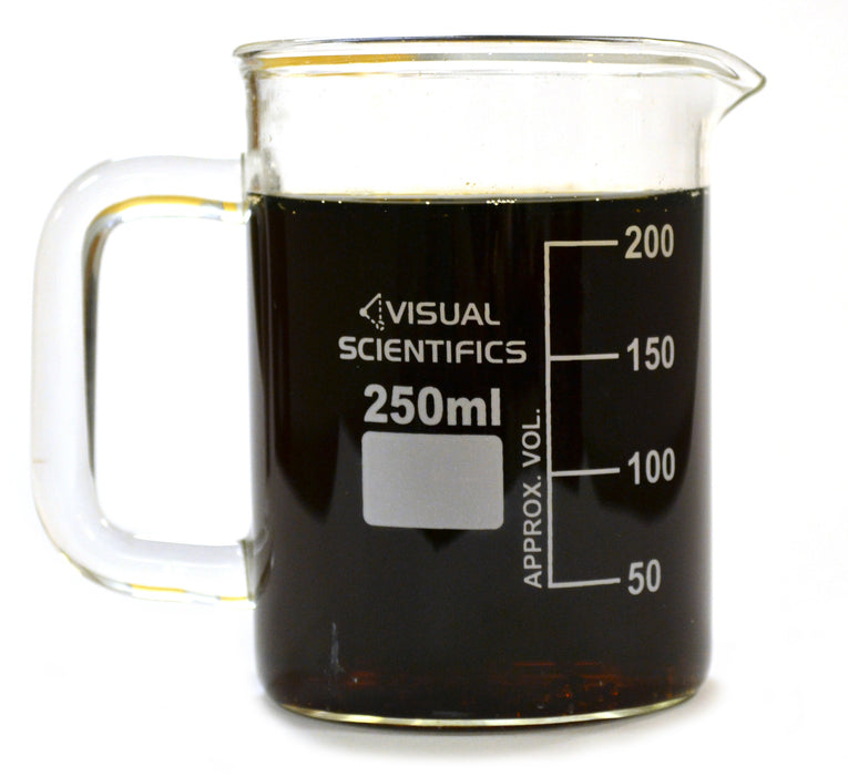 Premium Beaker Mug, Thick Borosilicate Glass, 8.4oz (250mL) Capacity