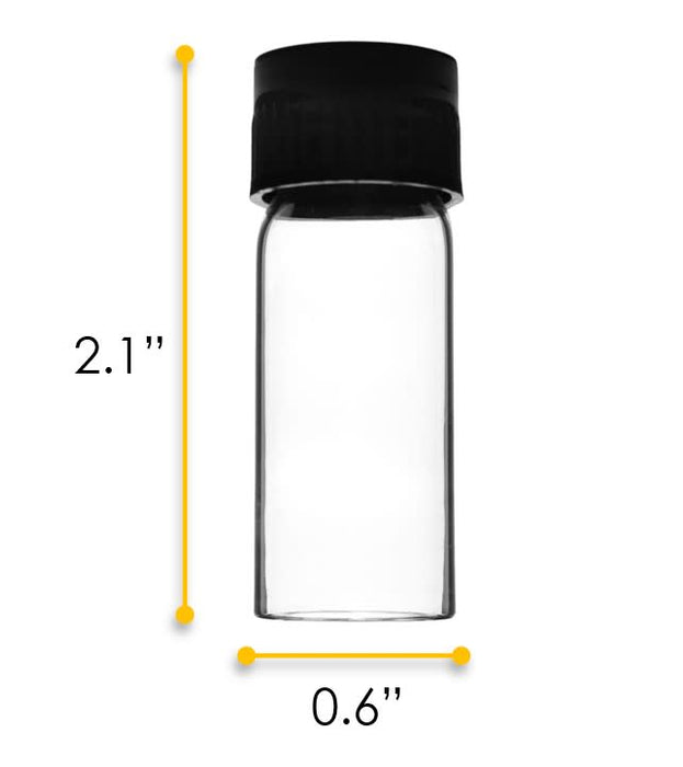 Culture Tube with Screw Cap, 5mL - 16x55mm - Flat Bottom - Borosilicate Glass