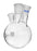 Distilling Flask, 250ml - 3 Angled Necks, 24/29 Center, 19/26 Side Sockets - Interchangeable Ground Joints - Round Bottom - Borosilicate Glass - Eisco Labs