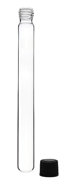 Culture Tube with Screw Cap, 20mL, 24/PK - 16x150mm - Round Bottom - Borosilicate Glass