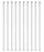 10PK Glass Stirring Rods, 11.8" - Dual Button Ends, 6mm Diameter - Eisco Labs